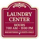 Laundry Center Hours 7:00 Am To 11:00 Pm Décor Sign