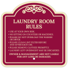 Laundry Room Rules Use At Your Own Risk No Sitting On Counters Or Machines Décor Sign
