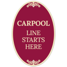 Carpool Line Starts Here Decor Sign