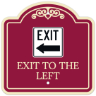 Exit To The Left Arrow Décor Sign