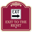 Exit To The Right Arrow Décor Sign