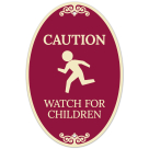 Caution Watch For Children Decor Sign, (SI-73896)