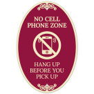 No Cell Phone Zone Hang Up Before You Pick Up Sign Decor Sign