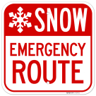 Snow Emergency Route Sign, (SI-73974)