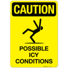 Caution Possible Icy Conditions Sign
