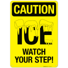 Caution Ice Watch Your Step Sign, (SI-73996)