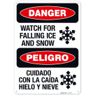 Watch For Falling Ice And Snow Bilingual Sign, (SI-73998)