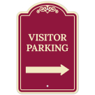 Visitor Parking Right Arrow Décor Sign