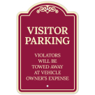 Visitor Parking Violators Will Be Towed Away At Vehicle Owner's Expense Décor Sign