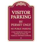 Visitor Parking By Permit Only No Public Parking Décor Sign,(SI-74059)