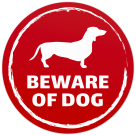 Beware of Dog Dachshund Sign