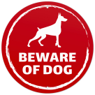 Beware of Dog Doberman Sign