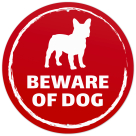 Beware of Dog French Bulldog Sign