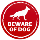 Beware of Dog German Shepherd Sign, (SI-7410)