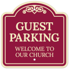 Guest Parking Welcome To Our Church Décor Sign