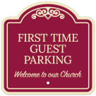 First Time Guest Parking Welcome To Our Church Décor Sign