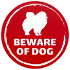 Beware of Dog Pomeranian Sign