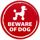Beware of Dog Poodle Sign