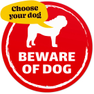 Beware of Dog Pug Sign