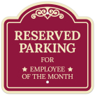 Reserved Parking For Employee Of The Month With Star Symbol Décor Sign