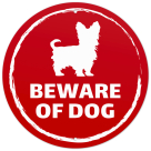 Beware of Dog Yorkshire Terrie Sign