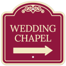 Wedding Chapel With Right Arrow Décor Sign