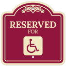Handicapped Reserved Décor Sign