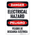Electrical Hazard Bilingual OSHA Sign