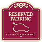 Reserved Parking Electrical Vehicle Only Décor Sign