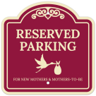 Reserved Parking For New Mother's & Mother's Tobe With Mom Symbol Décor Sign