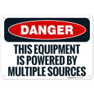 This Equipment Is Powered By Multiple Sources OSHA Sign