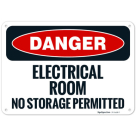 Electrical Room No Storage Permitted OSHA Sign