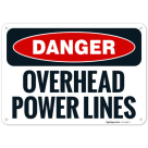 Overhead Power Lines OSHA Sign