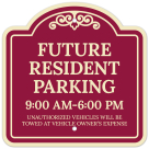 Future Resident Parking From 9:00Am to 6:00pm Décor Sign
