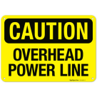 Overhead Power Line OSHA Sign