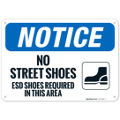 No Street Shoes Esd Shoes Required In This Area OSHA Sign