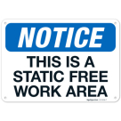 This Is A Static Free Work Area OSHA Sign