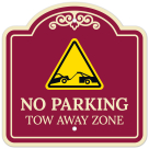 No Parking Tow Away Zone With Décor Sign