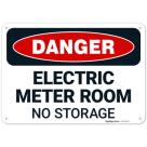 Electric Meter Room No Storage OSHA Sign