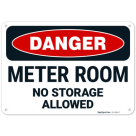 Meter Room No Storage Allowed OSHA Sign