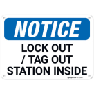 Lockouttagout Station Inside OSHA Sign