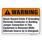 Emergency Systems Grounding ANSI Sign