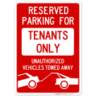 Reserved Parking Sign, Tenants Parking Only Sign, No Parking