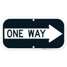 One Way Sign, With Right Arrow