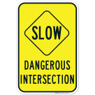 Dangerous Intersection With Slow Symbol Sign