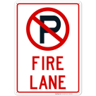 No Parking Fire Lane Sign, Board