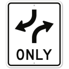 MUTCD Two Way Righ Turn R3-9A Sign