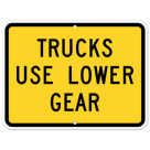 MUTCD Trucks Use Lower Gear W7-2BP Sign