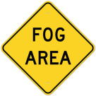 MUTCD Fog Area W8-22 Sign