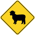 MUTCD Sheep W11-17 Sign